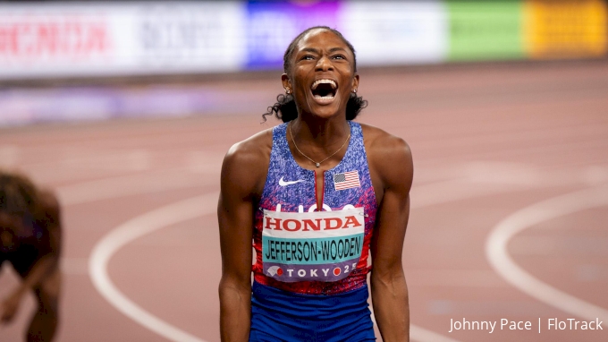 Melissa Jefferson-Wooden Dominates Weekend with 200m Win and 100m Title 1 68cd66f7ec8eb