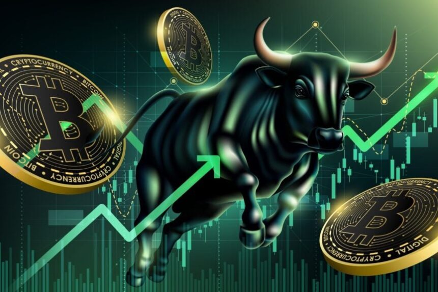 Bullish Bitcoin Market Concept With Char