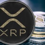 Coin Cryptocurrency Ripple On The Backgr