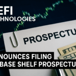 DeFi Technologies Announces Filing of Base Shelf Prospectus 902161