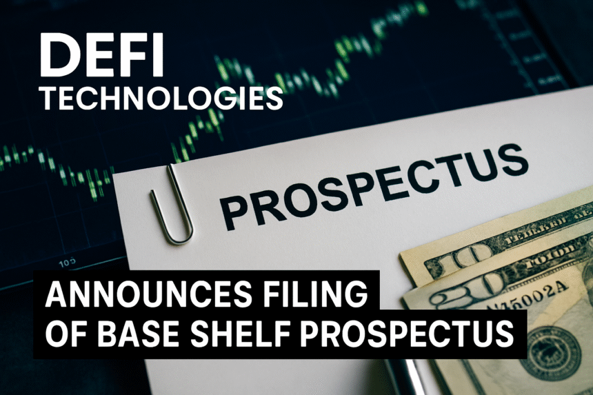 DeFi Technologies Announces Filing of Base Shelf Prospectus 902161