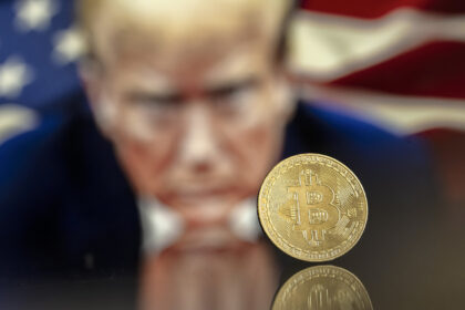 Donald Trump bitcoin shutterstock editorial BLU A100802590