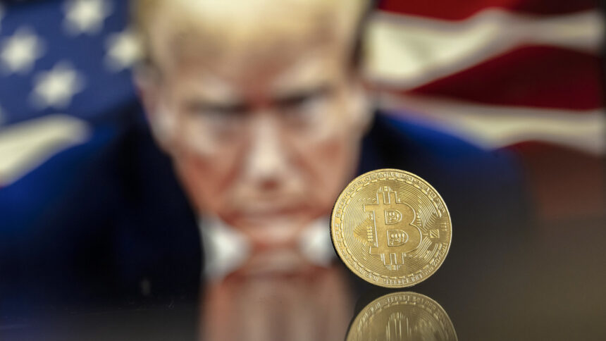 Donald Trump bitcoin shutterstock editorial BLU A100802590
