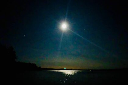 Moon Lake Reflection Water Night