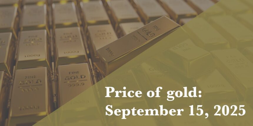 Price of gold September 15