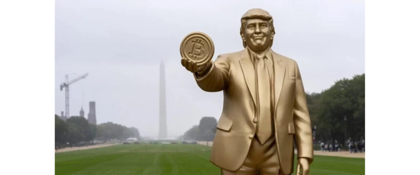 Golden Trump Statue Erected to Symbolize Intersection of Politics and Cryptocurrency 1 trumpgold