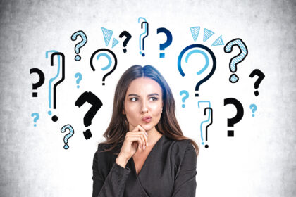 woman with question marks