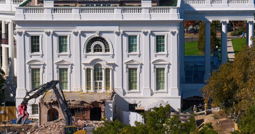 White House East Wing Demolished for Trump's New Ballroom Project 1 251023 White House ballroom demo aa 552 725e4a