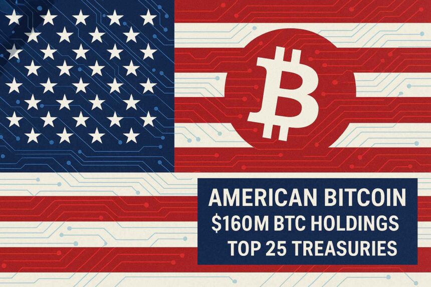 American Bitcoin Joins Top 25 Public BTC Holders After 160M Buy