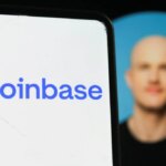 Coinbase Logo Displayed On A Smartphone