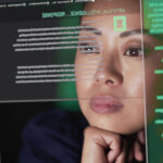 engineer looking at lines of code for artificial intelligence ai