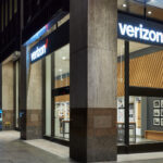 verizon store exterior with verizon logo on side verizon