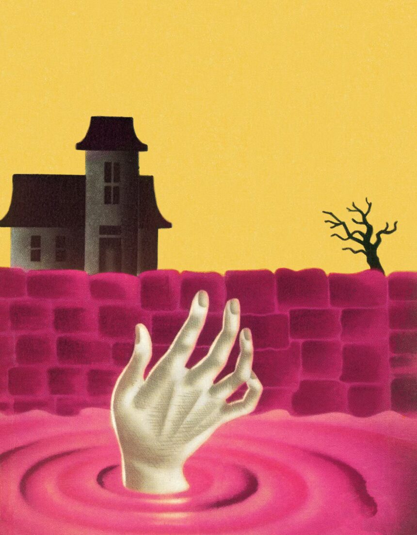 187100709 hand coming out of water