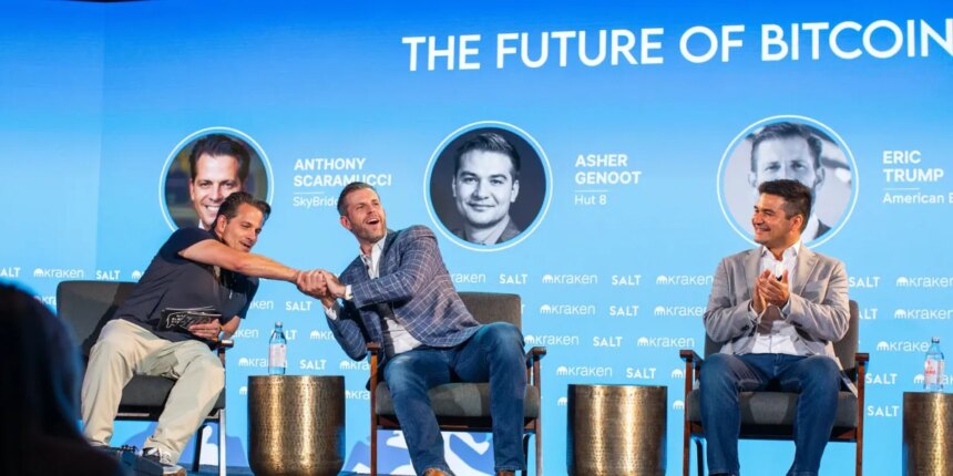 Scaramucci Family Backs American Bitcoin Amid Political Differences 1 ABTC SALT 2025 2 e1763144560188