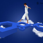 LINK Chainlink Beginner Woman Balancing Clouds Sky web