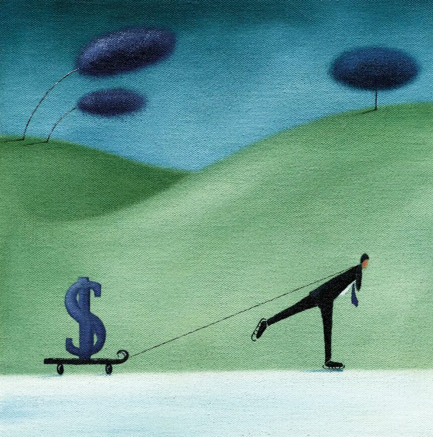 Bitcoin and Ethereum Face Record Liquidations Amid Market Volatility 1 dv537008 businessman pulling a dollar sign