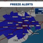 Freeze Warning Issued for Southeast Texas as Cold Front Approaches