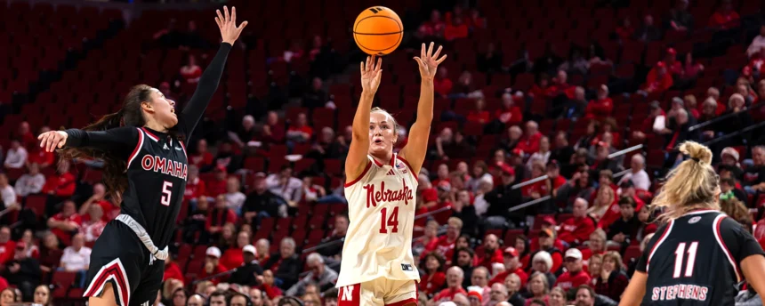 Huskers Dominate Omaha 87-35 to Improve to 10-0