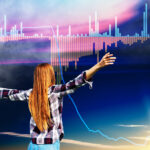 Woman Happy Chart Crypto Staking Ethereum Clouds web