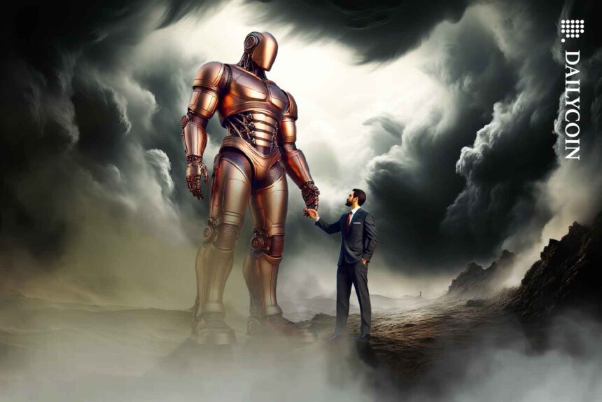 Copper Man Robot Deal Agreement Business Smoke Landscape Handshake Untitled web