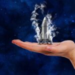 Hand Rocket Palm SpaceLaunch Smoke Crypto web