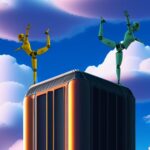 Robots Skyscraper Ballance Clouds High Tether DAI USDT web