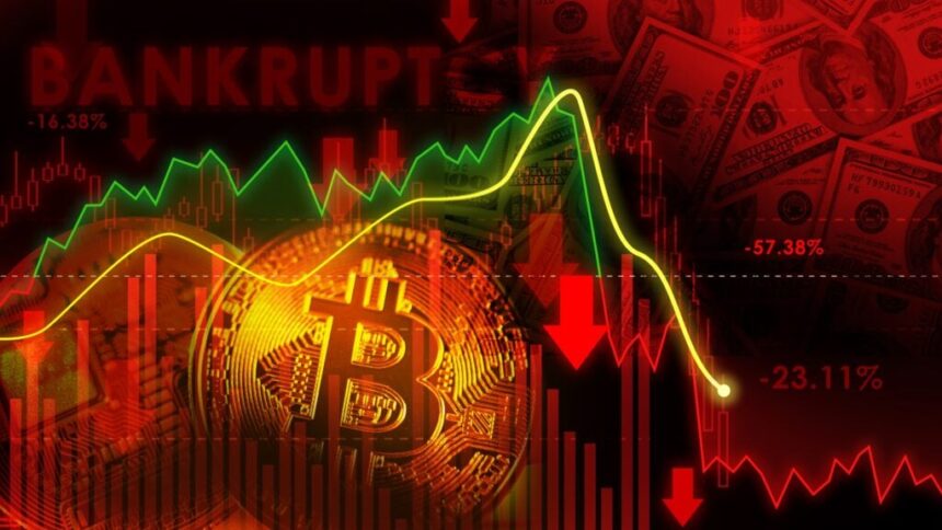 Crypto Liquidations Surge to $700 Million Amid Market Crash 1 Cryptocurrency Bitcoin Coin Down Trend