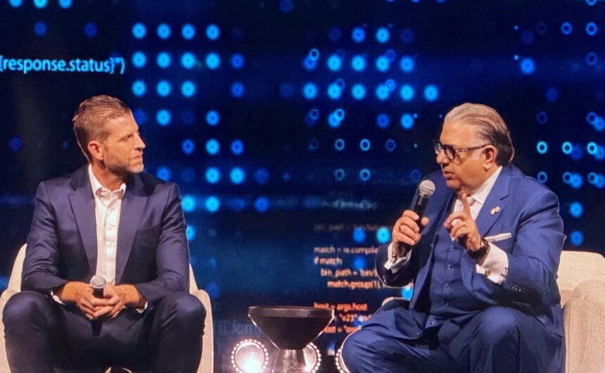 John Koudounis Eric trump Bitcoin conference las vegas 2026 credit Alex Mizan Greek Reporter