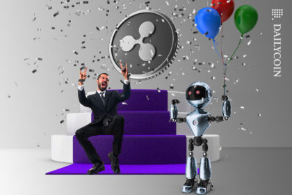 ripple coin celebrate news approve stablecoin balloons web
