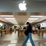 apple store person walking