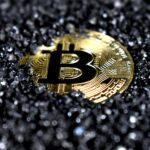 bitcoin covered black crystals