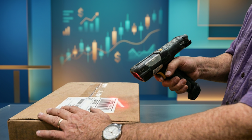 Merck and The Hashgraph Group Launch Blockchain-Based Product Authentication Solution on Hedera Network 1 hand operating a barcode scanner 202606101004 1 1200x670